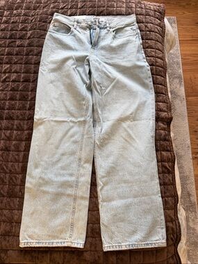 Garage Low Rise Baggy Light Blue Jeans